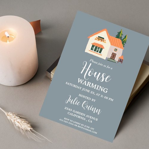 Modern Minimalist House warming Party  Invitation