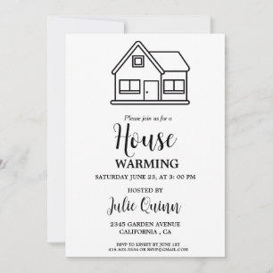 Modern Minimalist House warming Party Invitation