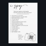 Modern Minimalist I spy wedding game Share photos  Program<br><div class="desc">Printable Minimalist I Spy Wedding Photo Hunt Game | photo scavenger hunt</div>