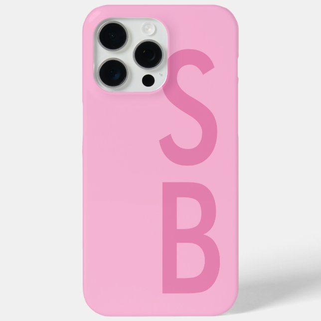 Modern Minimalist Initial Monogram Case-Mate iPhone Case (Back)