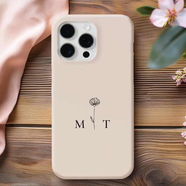 Modern Minimalist Initial Monogram Case-Mate iPhone Case (Creator Uploaded)