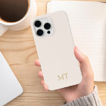 Modern Minimalist Initial Monogram iPhone 15 Pro Max Case<br><div class="desc">Minimalist Modern Initial Monogram Phone Case. Create your own personalized iPhone Case with custom initial name.</div>