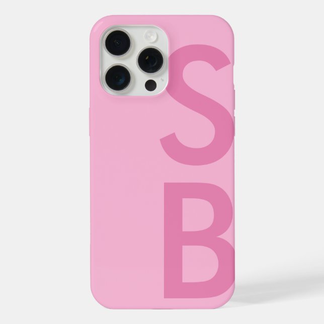 Modern Minimalist Initial Monogram Iphone Case (Back)
