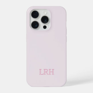 Modern Minimalist Initial Pink Monogram iPhone 15 Pro Case