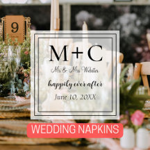 Modern Minimalist Initials Wedding 