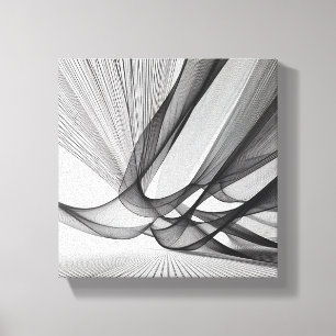 Modern Minimalist Intertwined Line Art - Abstract  Canvas Print