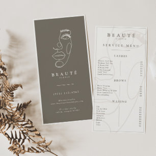 Modern Minimalist Ivory/Neutral Lash & Brow Menu
