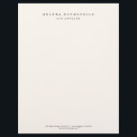 Modern Minimalist Ivory Professional Business Letterhead<br><div class="desc">Modern Minimalist Ivory Professional Business Letterhead
Minimalist Luxury Boutique Ivory Letterhead</div>
