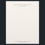 Modern Minimalist Ivory Professional Business Letterhead<br><div class="desc">Modern Minimalist Ivory Professional Business Letterhead
Minimalist Luxury Boutique Ivory Letterhead</div>