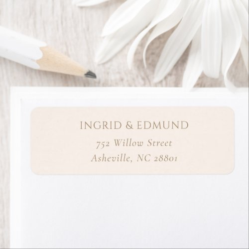 Modern Minimalist Ivory Return Address Label