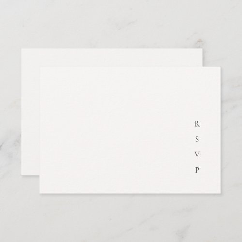 Modern Minimalist Ivory RSVP Card