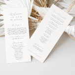 Modern Minimalist Ivory Wedding Ceremony Program<br><div class="desc">Design features an handwritten font and modern minimalist design. Designed to coordinate with for the «SERENA» Wedding Invitation Collection. To change details, click «Personalize». To move the text or change the size, font, or color, click «Click to customize further» It. View the collection link on this page to see all...</div>