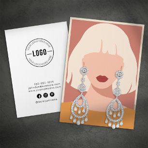 Modern Minimalist Jewelry Earring Display Card