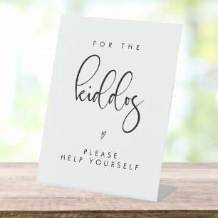 Modern Minimalist Kiddos Table Wedding Sign