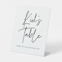 Modern Minimalist Kids table wedding