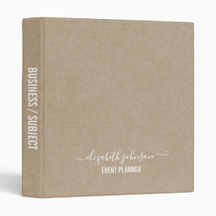 Modern Minimalist Kraft 3 Ring Binder