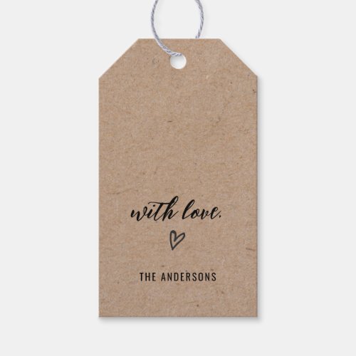 Modern Minimalist Kraft Gift Tags