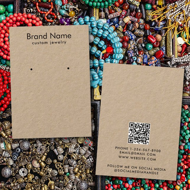Modern Minimalist Kraft Jewelry Display Card (Modern Minimalist Kraft Jewelry Display Card)