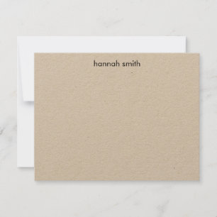 Modern Minimalist Kraft Note Card