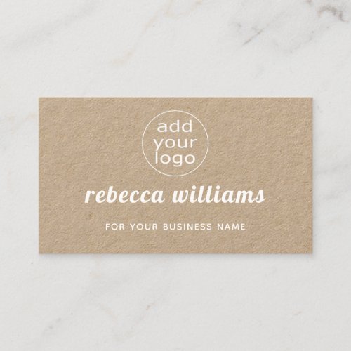 Modern minimalist kraft paper  your logo   business card