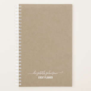 Modern Minimalist Kraft Planner