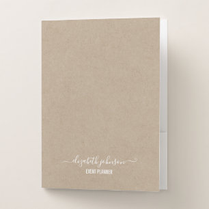 Modern Minimalist Kraft Pocket Folder