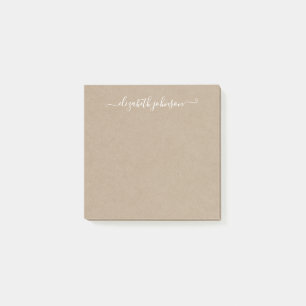 Modern Minimalist Kraft Post-it Notes