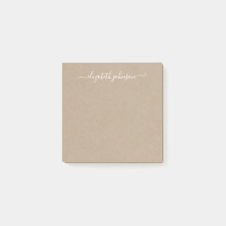 Modern Minimalist Kraft Post-it Notes