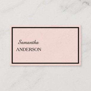 Modern Minimalist Kraft Rustic Stylish Script Business Card