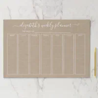 Extra-Large Weekly To-Do List - Coffee Ring Design Paper Pad