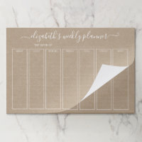 Extra-Large Weekly To-Do List - Coffee Ring Design Paper Pad