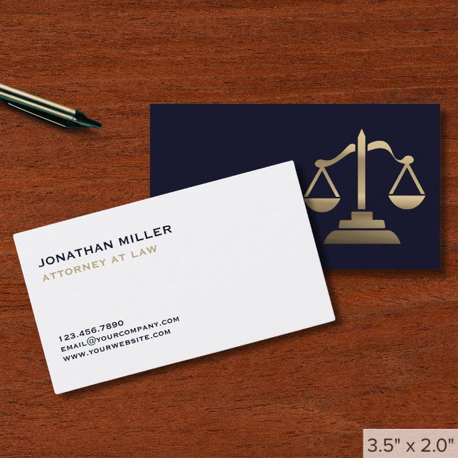 Modern Minimalist Lawyer Business Card (Creator Uploaded)