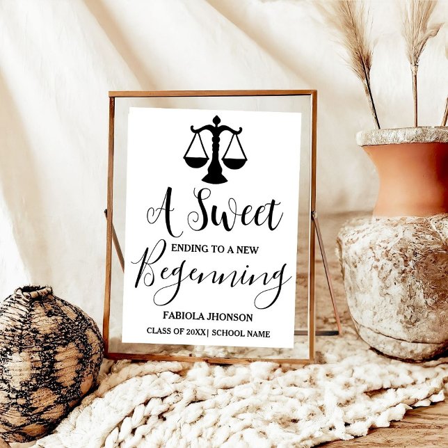 Modern Minimalist Lawyer Graduation Drink Party Poster (Creator Uploaded)