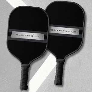 Modern Minimalist Lawyer Judge Personalized Pickleball Paddle