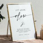 Modern Minimalist Let Love Glow Wedding Sign at Zazzle