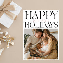 Modern Minimalist Lettering Photo Merry Christmas