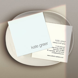 Modern Minimalist Light Blue Professional Square Square Business Card