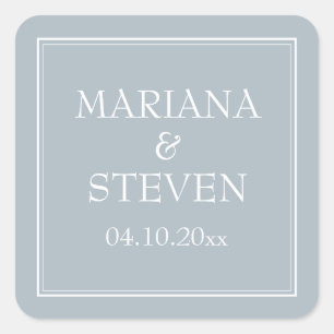 Modern Minimalist Light Gray Grey Square Sticker