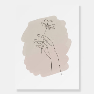 modern Minimalist Line Art flower Poster