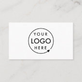 Modern Minimalist Logo | Custom Icons Social Media Business Card (Back)