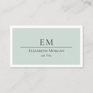 Modern Minimalist Logo Sage Green Simple Business Card