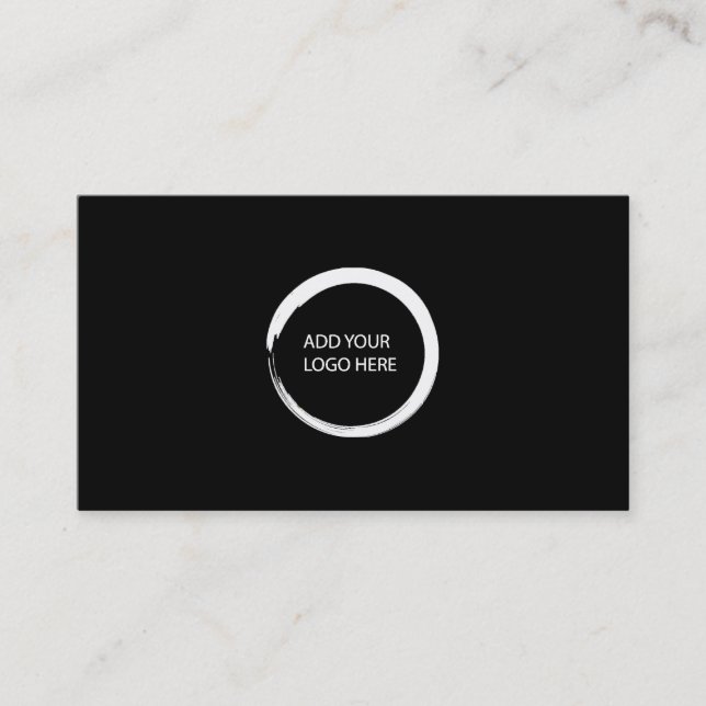 Modern minimalist logo simple black professional business card (Front)