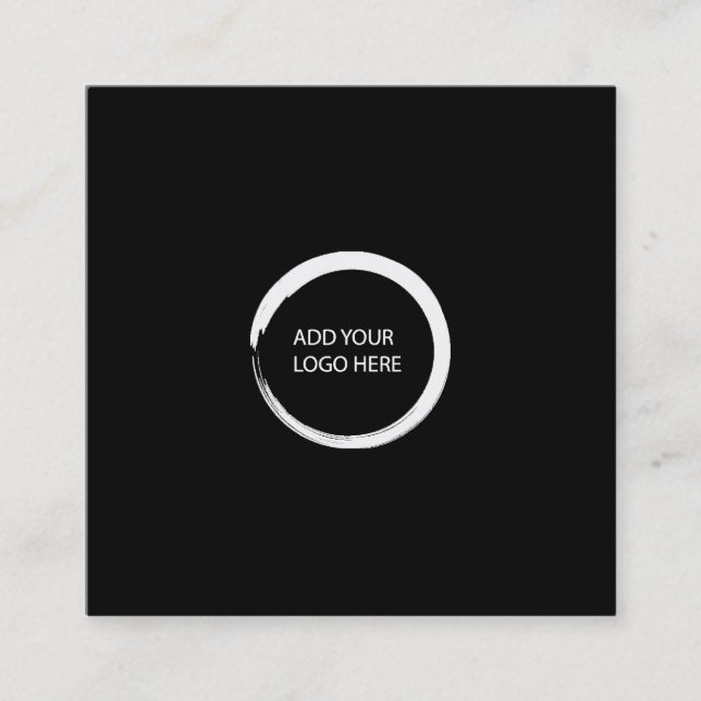 Modern minimalist logo simple black professional   square business card (Front)