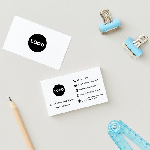 Modern Minimalist Logos Custom Social Media Icons Business Card