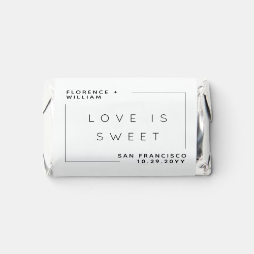 Modern Minimalist Love is Sweet Thank You Heart  Hersheys Miniatures