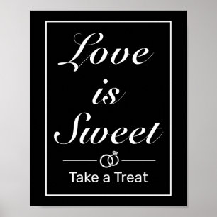 Modern Minimalist Love is Sweet Treat Wedding Sign