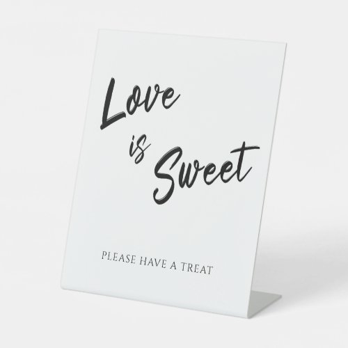 Modern Minimalist Love is Sweet Wedding Pedestal S Pedestal Sign