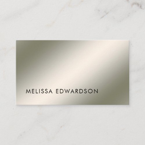 Modern minimalist luminous silver professional bus business card