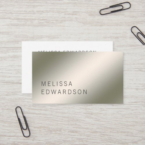 Modern minimalist luminous silver professional business card