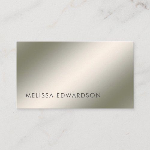 Modern minimalist luminous silver professional business card